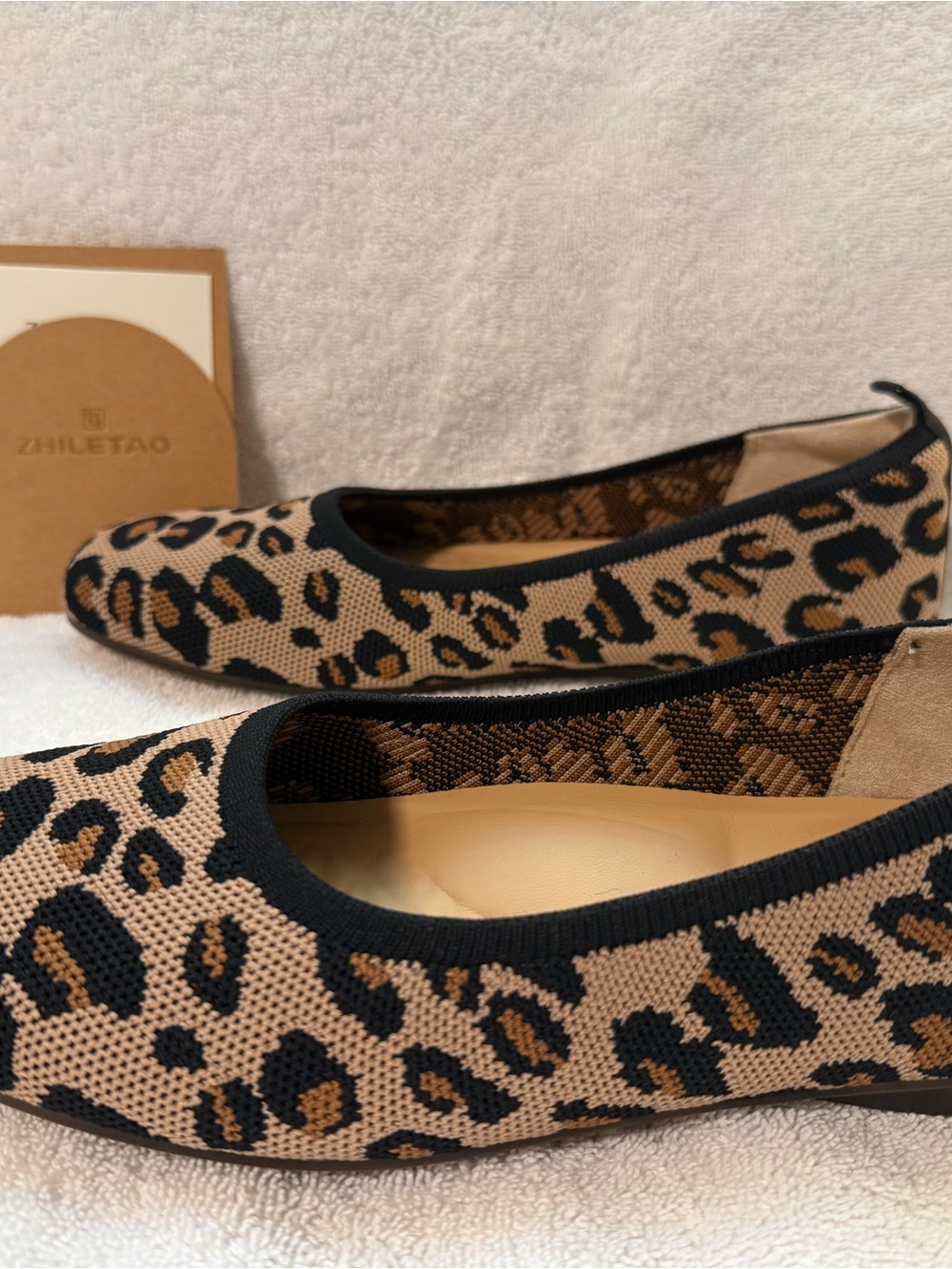 Leopard Knit Ballet Flats - Tan & Black bundle shoes for deeper discount - Picture 6 of 15